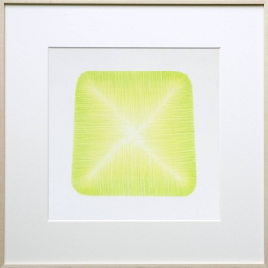 green-yellow cross | pencil on paper | untitled | 2016