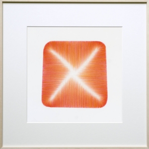 orange-red cross | pencil on paper |  untitled | 2016