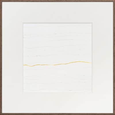 gold leaf (24k) on washi | 30x30cm = 11,8x11,8 inch | framed with museum glass € 450 | minimal – silence